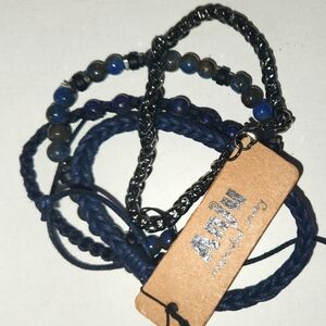 'Anju' Handcrafted Beaded & Braided stack Bracelets